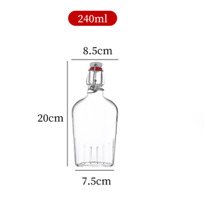 240ml 480ml 8 Pack/Lot 8.5 Oz Extrait de <span class=keywords><strong>vanille</strong></span> Bouteilles en verre vides avec couvercle pivotant pour liquides Whisky Liqueur Vin Vodka <span class=keywords><strong>Rhum</strong></span> - Product Image 3