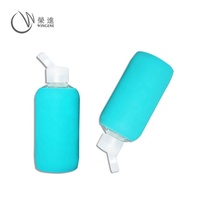 Housse de bouteille en Silicone écologique et antidérapant, couvre-bouteille en verre de qualité alimentaire, ml