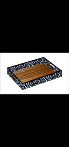 Bandejas de Servir de Madera con Incrustaciones de Hueso de Alta Calidad para Hoteles y Restaurantes, Certificadas por EPCH, Utensilios de Cocina Artesanales de la India - Product Image 6