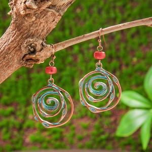 Bohemian <b>Drop</b> Earrings Alloy Antique <b>Bronze</b> Plated Turquoise Beads Women's Party Fashion Dangle Earrings - Product Image 2
