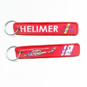 Llavero Bordado de Avión para Piloto, Etiqueta de Aviación Personalizada, Llavero de Tela con Doble Logotipo Bordado - Product Image 5