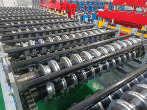 เครื่องขึ้นรูปแผ่นโลหะ 686 IBR สำหรับทำแผ่นหลังคาเคลือบ PPGI ซิงค์ และกระเบื้องโลหะเคลือบเงาแบบเปรู พร้อมเครื่องผลิตแผ่นหลังคาแบบม้วน - Product Image 5