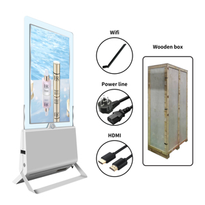 4K 55 "double sided PC tất cả trong một in logo mật khẩu khóa LCD kiosk Wifi kỹ thuật số biển cho sân bay - Product Image 1