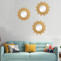 Décoration Intérieure Miroir en Verre Doré Style Nordique pour Chambre Salon Moderne Ensemble Accents Art Luxe Décoration Murale pour la Maison