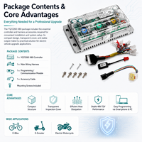 Contrôleur Sinusoïdal Intelligent et Programmable Fardriver YQ72260(X80) 72V pour Motos Électriques, pour Modifications 80A/260A