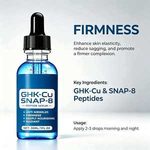 Suero de Péptidos GHK-CU OEM ODM con Niacinamida y <span class=keywords><strong>Ácido</strong></span> <span class=keywords><strong>Hialurónico</strong></span> <span class=keywords><strong>para</strong></span> Antienvejecimiento, Reafirmante, Iluminador y Reductor de Arrugas, Botella de 30 ml - Product Image 5
