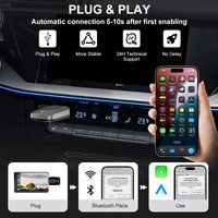 Adaptateur sans fil CarPlay 2 en 1 pour voiture Kaiwo, port USB, connexion Plug and Play, Android Auto, dongle CarPlay pour voiture