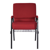 Chaises d'église empilables en tissu et métal Rivzo RC01, confortables et modernes, pour la maison, le bureau et le théâtre, en fer, vente en gros