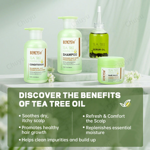 Tea Tree sampo kondisioner masker rambut Serum Kulit Kepala Set dengan minyak kastor & <span class=keywords><strong>Rosemary</strong></span> untuk semua jenis rambut-mendukung kesehatan kulit kepala - Product Image 5