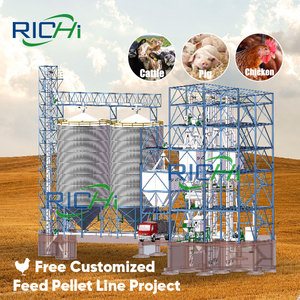 Richi thức ăn pelletizer Máy CE chứng nhận 1 ~ 20t/h gia súc Gà Gia cầm thức ăn chăn nuôi PELLET dây chuyền sản xuất cho thức ăn chăn nuôi - Product Image 1