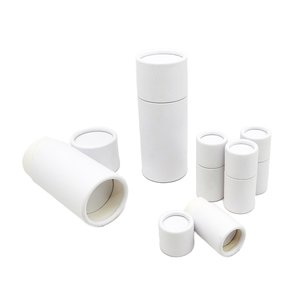 Vente en gros Récipient en carton kraft recyclable 5g 0.4oz 1.2oz 2.1oz Tubes en papier noir blanc couleurs pour baume à lèvres déodorant - Product Image 3