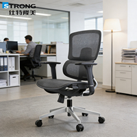 Chaise de bureau ergonomique en maille avec hauteur réglable, accoudoirs 3D réglables, soutien lombaire, chaise pivotante pour le travail quotidien