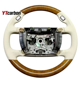 YTcarbon para 7 Series E65 E66 735i 740i 750i 760i accesorios de Interior de coche estilo de <span class=keywords><strong>madera</strong></span> personalizado imitar <span class=keywords><strong>volante</strong></span> de caoba - Product Image 6