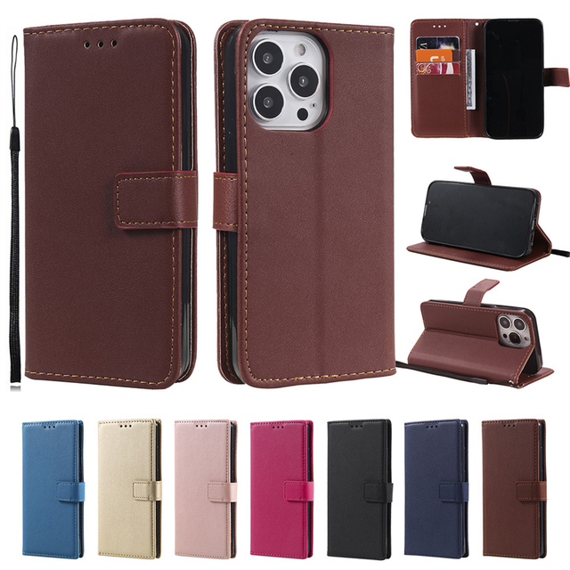 PU Leather Back Clip Wallet Phone Case With Lanyard for Xiaomi POCO M6 Pro 4G 13T Redmi NOTE 13 PRO PLUS 5G 12 11 A3