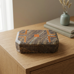 Caja de Joyería de Piedra Jabonosa con Tallado - Product Image 1
