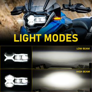 Faro a LED LOYO Light con Omologazione E-Mark e Luce DRL Abbagliante/Anabbagliante per <span class=keywords><strong>Moto</strong></span> BMW R1200GS 2014-2019, Ricambio per Faro Alogeno - Product Image 4