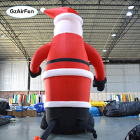 Grande décoration de Noël gonflable Père Noël, Grand modèle publicitaire gonflable Père Noël pour affichage extérieur de festival