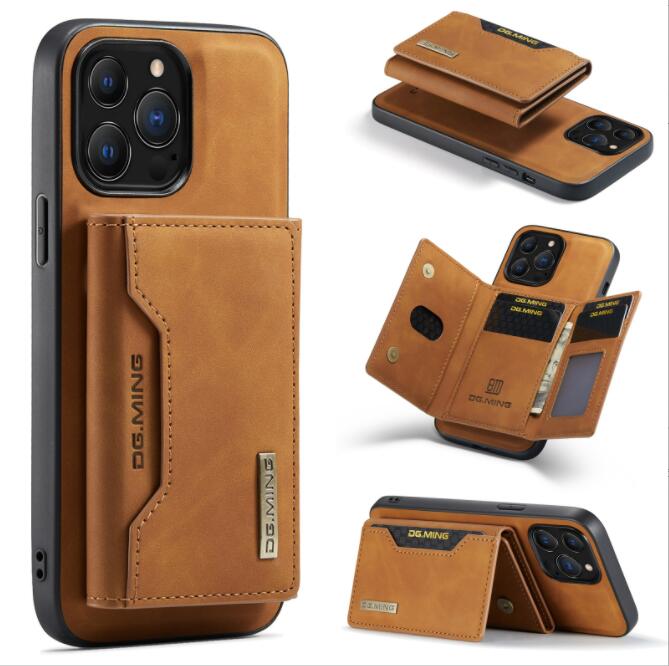 Portafoglio marrone + custodia