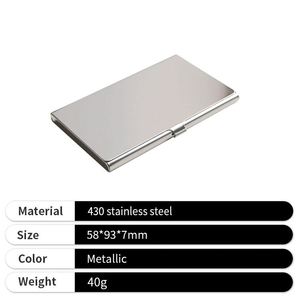 Porte-cartes de visite professionnel en métal personnalisé en aluminium et acier inoxydable - Product Image 3