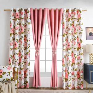 ผ้าม่านทำจากผ้าแจ็คการ์ดพิมพ์ลายดอกไม้ดีไซน์ทันสมัย - Product Image 1