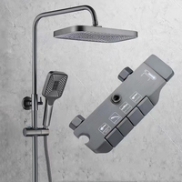 Ensemble de Douche Mural Chaud Froid pour Salle de Bain, Système de Douche Pluie de Luxe, Mitigeur de Douche Extérieur et Robinet de Douche Piano