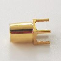 Connecteur rapide coaxial RF femelle droit SMB étanche pour montage sur circuit imprimé, personnalisé en usine