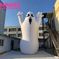 Modèle de fantôme gonflable de grande taille de festival d'Halloween, ballon fantôme blanc gonflable à vendre