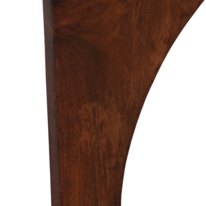 Tavolino Rotondo in Legno con Design a Intaglio Ovale per Arredamento Soggiorno - Product Image 6