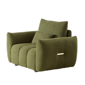 Sofá Individual Moderno, Ergonómico, Acogedor, Sillón Decorativo para Dormitorio y Sala de Estar, Tapizado en Tela Verde - Product Image 1