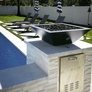 COLB002 Garden Corten Steel Gas Fire Pit Fuente de <span class=keywords><strong>agua</strong></span> y Pool Bowl Fire and Water Bowl para uso en piscina - Product Image 5