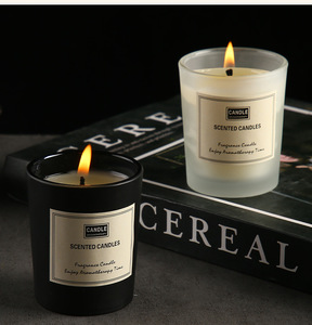 Nouvelle bougie parfumée en verre dépoli de style transfrontalier, aromathérapie relaxante, coffret cadeau pour la maison, mariage, décoration de fêtes - Product Image 4