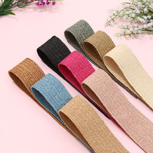 Cinta tejida de rafia PP bohemia al por mayor, estilo liso y estampado para decoración de bolsos, zapatos, sombreros, prendas y artesanías. - Product Image 6