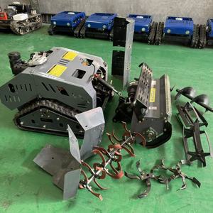 Cultivadores Agrícolas: Motocultor Rotatorio con Motor, Zanjadora de Orugas a Control Remoto, Desmalezadora Multifuncional con Arranque Eléctrico Remoto - Product Image 1