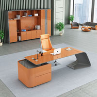 Bureau de direction moderne en bois massif, couleur et forme personnalisées, pour cabinet médical, table de PDG, table de responsable