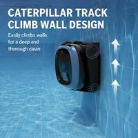 Nettoyeur de piscine robotisé sans fil JR9, navigation intelligente, aspirateur automatique pour piscine, nettoyage du fond, des parois et de la ligne d'eau