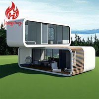 Maison préfabriquée en acier moderne, cabine insonorisée, maison modulaire, hôtel, bureau, pod avec chambre, salon, atelier
