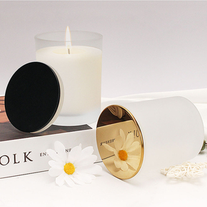 Reusable 250ml Clear Amber <b>Grey</b> Glass 8oz Candle Holders with Bamboo Lid Stackable & Eco-Friendly for Business Gifts - Product Image 4