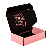 Logo personnalisé presse sur l'emballage des ongles ondulé expédition ongles boîte postale pr pour presse sur les ongles