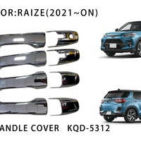 Nouvelle conception, finition chromée noire mate, matériau ABS, couvre-poignée de porte extérieure de voiture, marque KQD, modèle KQD-5312 pour Raize, 100% testé