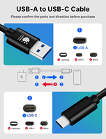 Cable USB 3.1 Tipo-C de Nailon Trenzado de 5 Gbps de Alta Transferencia de Datos con Carga Rápida de 3 A y 60 W para Computadora, Cámara, Impresora y Dispositivos iOS