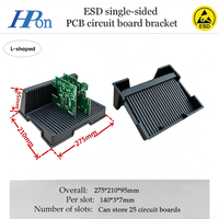 Support de rangement antistatique en plastique conducteur noir pour cartes de circuits imprimés ESD, idéal pour les usines d'assemblage électronique
