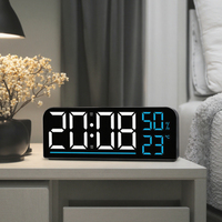 Jam Meja Digital LED Kustom Multifungsi dengan Tampilan Suhu & Kelembapan Alarm Pintar untuk Penggunaan di Rumah
