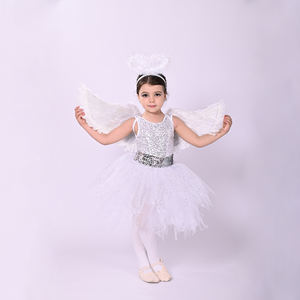 Nuovi Arrivi: Abbigliamento <span class=keywords><strong>da</strong></span> Danza per Bambini, Ali d'Angelo, Costumi <span class=keywords><strong>da</strong></span> Principessa, Colore Bianco - Product Image 1