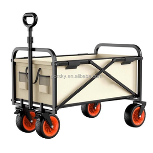 カスタム150 kgステンレス鋼折りたたみワゴンカート屋外ブレーキハンド荷物トロリーOEMサポート付き - Product Image 3