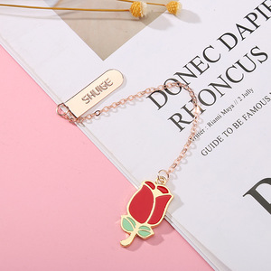 Marcapáginas <span class=keywords><strong>Moderno</strong></span> de Metal con Diseño de Escultura de Rosa Princesa, Colorido, de Una Sola Cara, para Regalos Empresariales y Acción de Gracias - Product Image 6