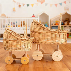 Cesta Colgante Tejida a Mano con Cuerda de Papel en Forma de Cochecito de Bebé para Guardar Juguetes y Alimentos para Niños - Product Image 2