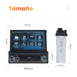 Mekede Mexico kho âm thanh xe hơi đài phát thanh FM HD Video BT chức năng Para coche phổ reproductor de DVD Android Auto SWC - Product Image 5