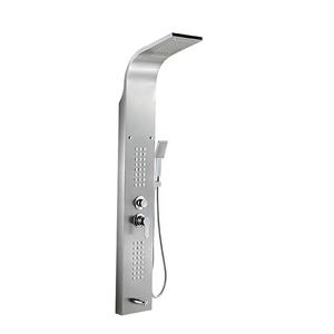 <span class=keywords><strong>Pare</strong></span>-<span class=keywords><strong>douche</strong></span> mural en acier inoxydable 304 avec tête <span class=keywords><strong>de</strong></span> vin en fleur à finition brossée pour hôtels et appartements - Product Image 3