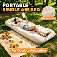 Lit d'air gonflable automatique avec pompe électrique intégrée, lumière nocturne, matelas en PVC floqué 25cm 40cm pour la maison et le camping