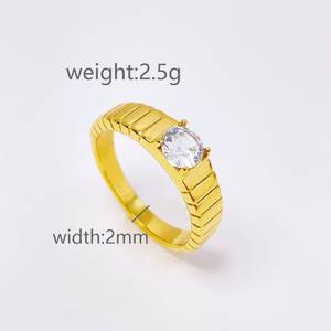 Best Seller Anillo de oro Anillos de joyería de diamantes naturales Anillo ajustable de dedo de mujer Chapado en oro para mujer - Product Image 2